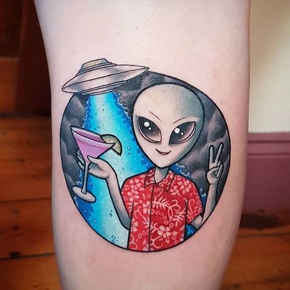 I migliori disegni di tatuaggi alieni 6
