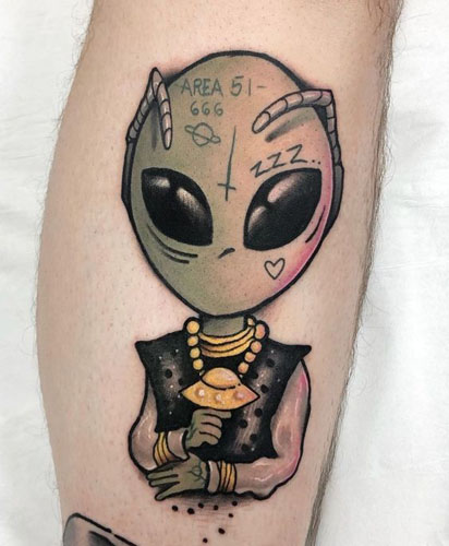 I migliori disegni di tatuaggi alieni 7