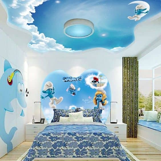 El mejor diseño de techo para habitación de niños