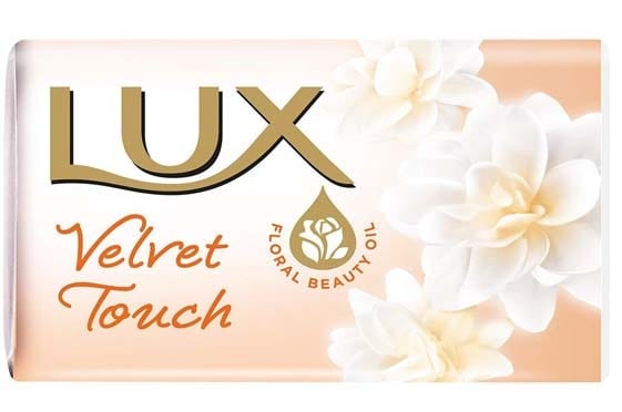 Jabón Lux Velvet Touch de jazmín y aceite de almendras
