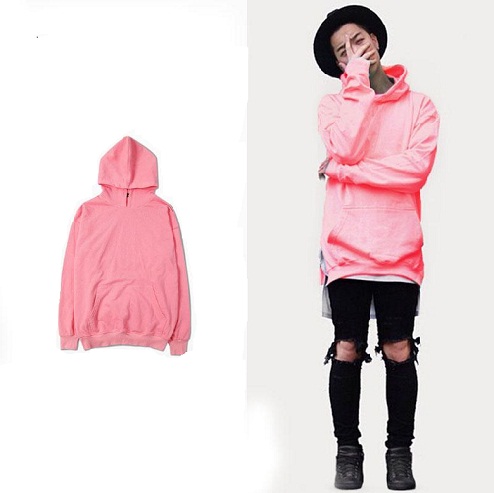 Sudadera con capucha estilo sudadera rosa para hombre