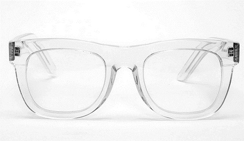 Gafas de sol blancas transparentes