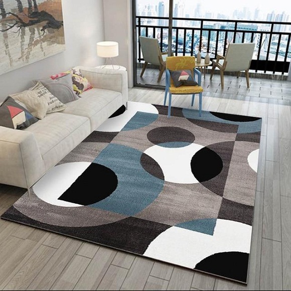 Diseño de alfombra de patrón geométrico