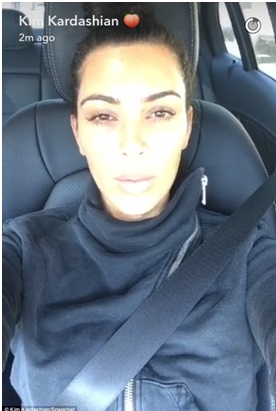 Selfie del coche de Kim Kardashian
