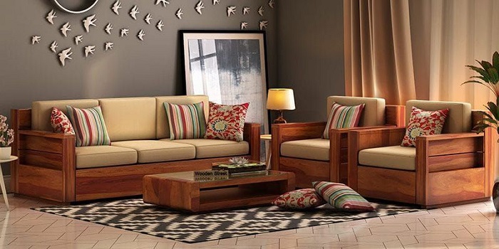 Design di mobili da ingresso con set di divani