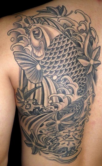Disegni artistici del tatuaggio del pesce di Koi
