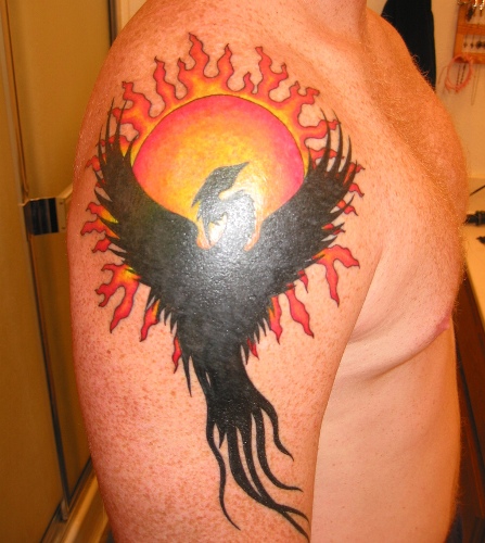 Phoenix nella costruzione del tatuaggio