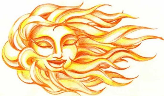 Divertenti disegni del tatuaggio del sole