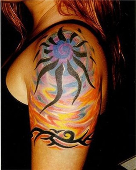 Bright Arms Sun Tatuaggi per ragazze