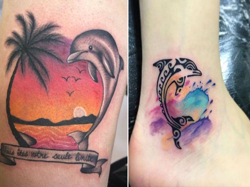 Disegni del tatuaggio del delfino