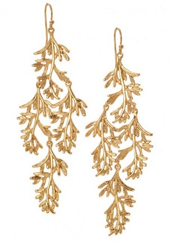 Orecchini lunghi chandelier in oro