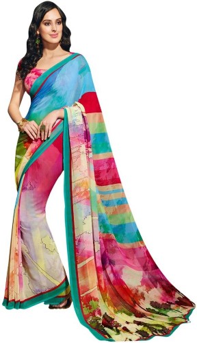 Sari multicolor Radhika Georgette