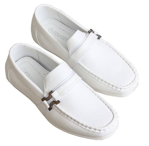 Mocassini slip-on bianchi per bambini