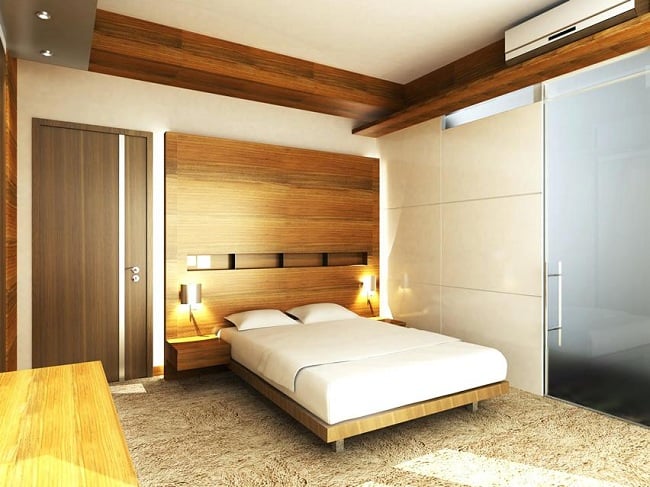 Diseños de falso techo de madera para dormitorio
