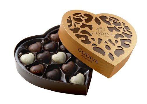 Chocolates en forma de corazón