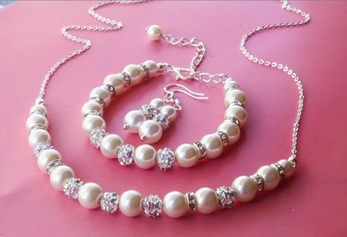 Conjunto de collar de perlas regalo de cumpleaños