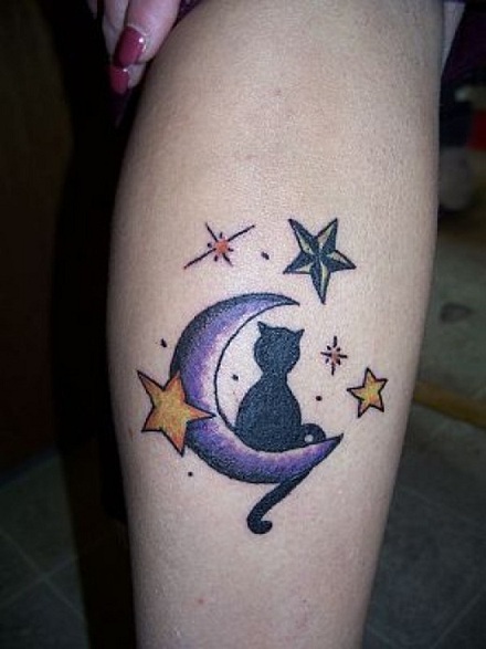 Disegni del tatuaggio del gatto Wicca