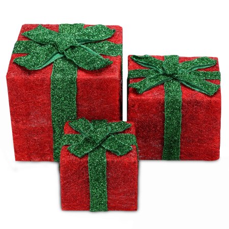 Caja de regalo de lentejuelas para Navidad