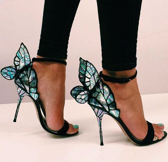 Sandalias de diseño de mariposa