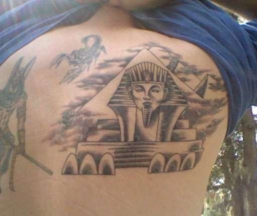 Disegni del tatuaggio egiziano della Sfinge
