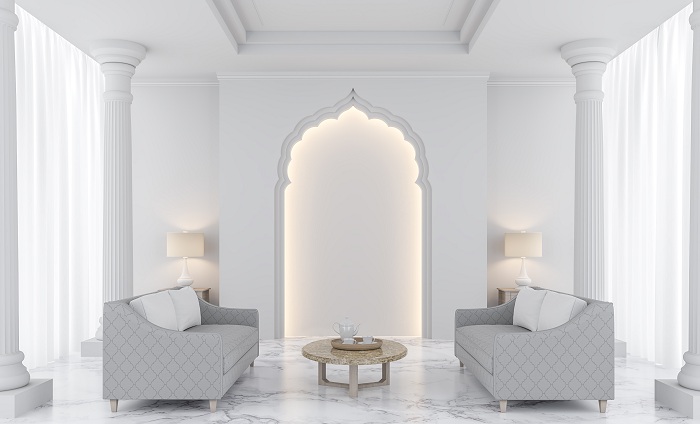 Design dell'arco della sala in stile indiano