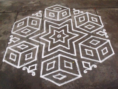 Diseño de Star Rangoli Kolangal