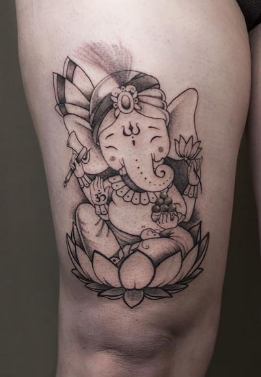 Mejores diseños de tatuajes de Lord Ganesha 2