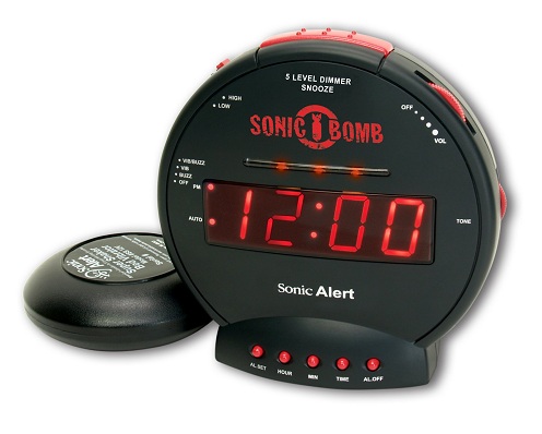 Reloj despertador ruidoso con agitador de cama