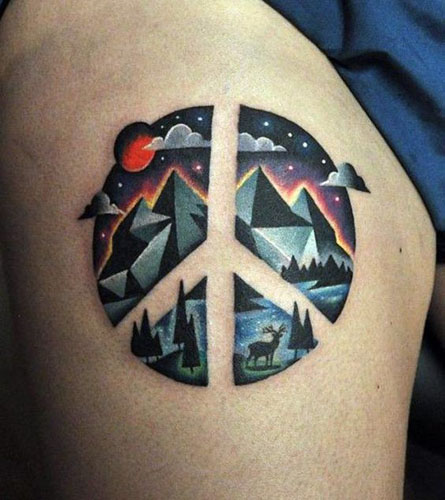 I migliori disegni del tatuaggio della pace 2