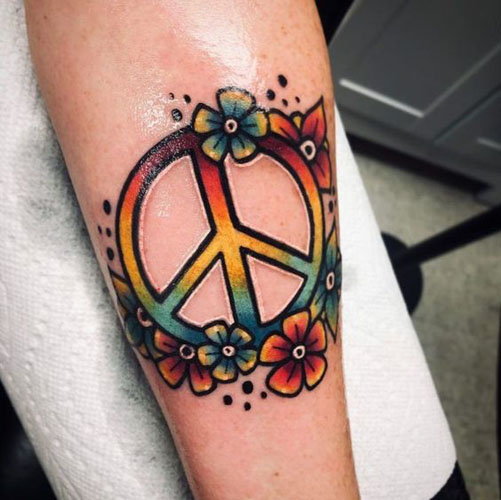 I migliori disegni del tatuaggio della pace 8