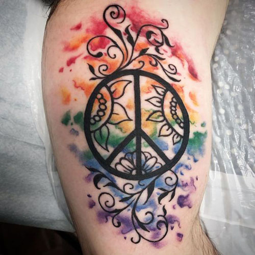 I migliori disegni del tatuaggio della pace 10
