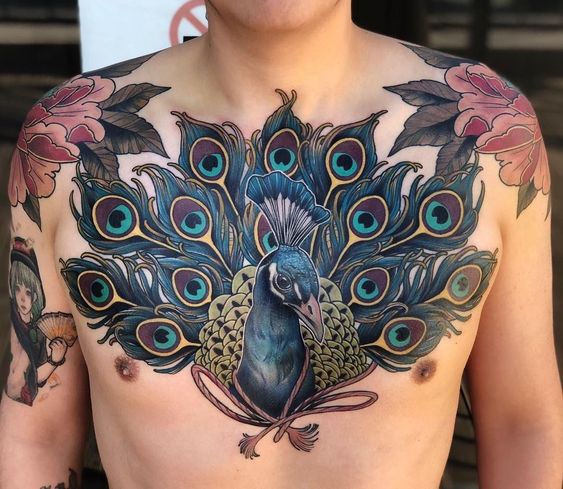 Los mejores diseños y significados de tatuajes de pavo real 7