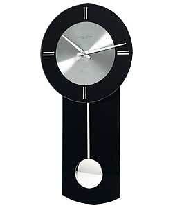 Reloj de pared de péndulo negro