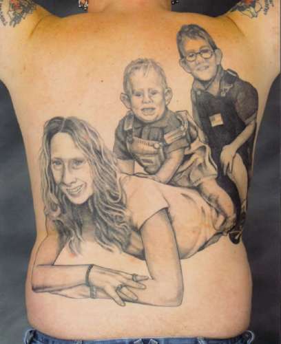Tatuaggi permanenti con ritratto di famiglia
