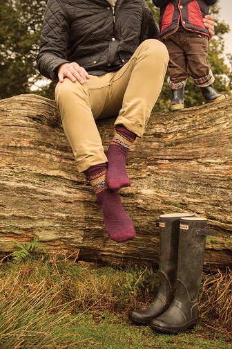 Marcas de calcetines Scott-Nichol Blickling Wool para hombre