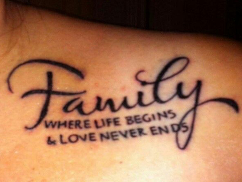 Simpatici disegni di tatuaggi per famiglie