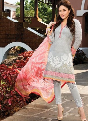 Estilo cigarrillo Silver Salwar Kameez