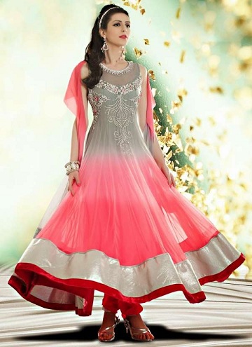 Vestido Anarkali estilo Kurti