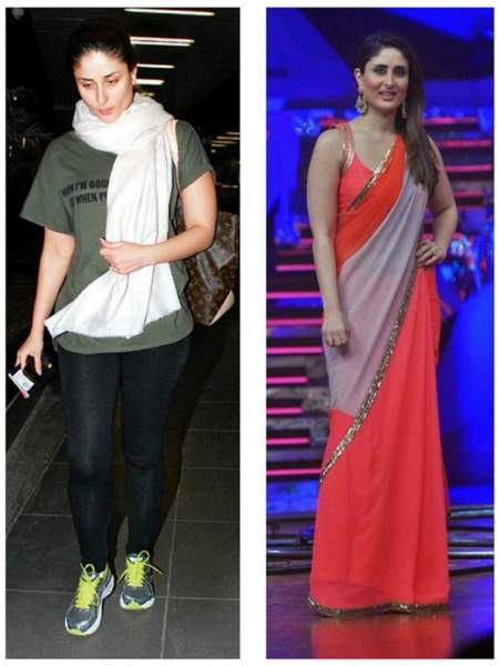 Kareena Kapoor antes y después de la pérdida de peso