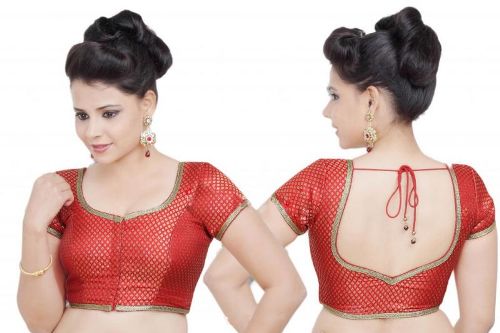 Diseño de blusa roja Maharashtrian