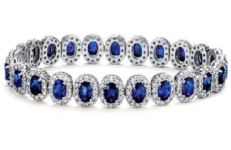 Diseño de pulsera de diamantes azules