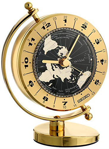 Reloj Seiko de escritorio y mesa con hora mundial