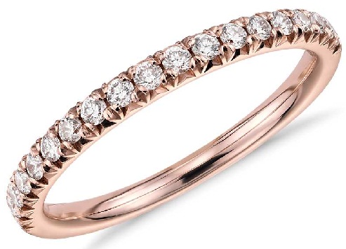 Anelli di diamanti in oro rosa per le donne