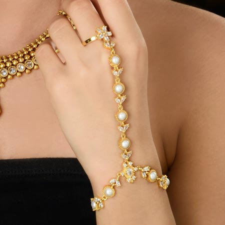 Anello di perle con bracciale