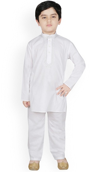 Pigiama Kurta bianco per bambino di 12 anni