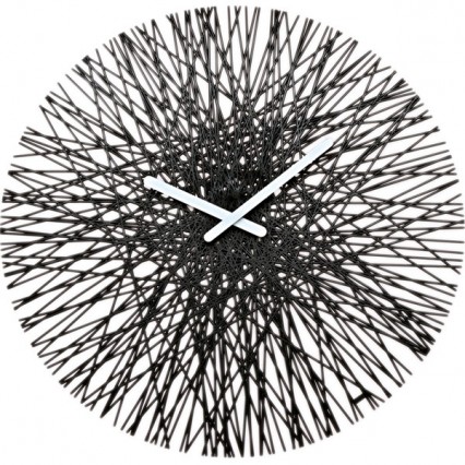 Reloj de cocina de pared de seda negra