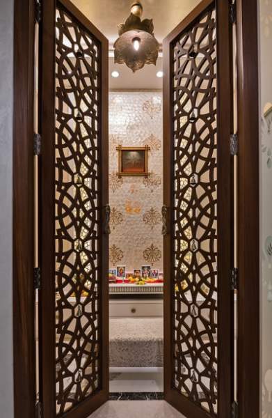 Pooja Room Door Cnc Design