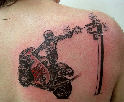 Disegni di tatuaggi per motociclisti audaci