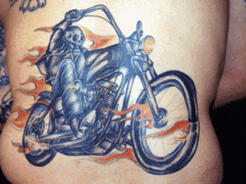 disegni del tatuaggio del motociclista