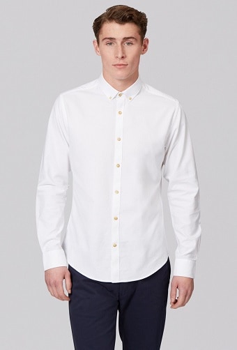 Camisa Oxford con botones para hombre